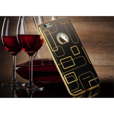 Apple iPhone 6 (6s) „JLW“ Color Palette juodas su auksiniais apvadais elegantiškas plastikinis dėklas / Priedai.lt