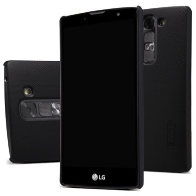 LG G4c (H525) Nillkin Frosted Shield melns plastmasas apvalks + ekrāna aizsargplēve / Vacins.lv