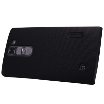LG G4c (H525) Nillkin Frosted Shield melns plastmasas apvalks + ekrāna aizsargplēve / Vacins.lv