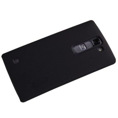 LG G4c (H525) Nillkin Frosted Shield melns plastmasas apvalks + ekrāna aizsargplēve / Vacins.lv