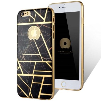 Apple iPhone 6s Plus „JLW“ Color Palette juodas su auksiniais apvadais elegantiškas plastikinis dėklas / Priedai.lt