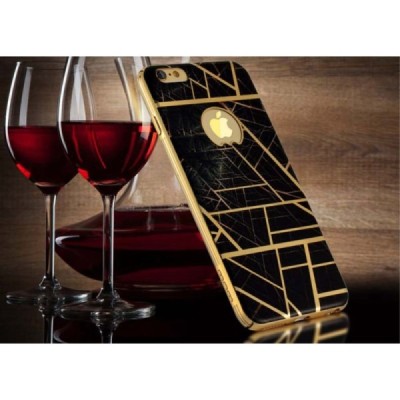 Apple iPhone 6s Plus „JLW“ Color Palette juodas su auksiniais apvadais elegantiškas plastikinis dėklas / Priedai.lt