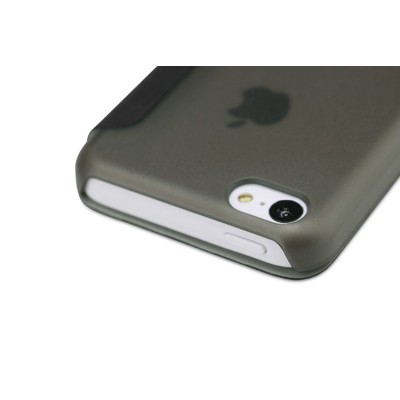 Apple iPhone 5C Rock Elegant atvēramais melns futrālis / Vacins.lv