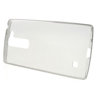 LG G4c (H525) dzidrs (caurspīdīgs) cieta silikona TPU pasaulē planākais pelēks apvalks / Vacins.lv