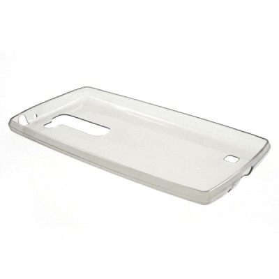 LG G4c (H525) dzidrs (caurspīdīgs) cieta silikona TPU pasaulē planākais pelēks apvalks / Vacins.lv