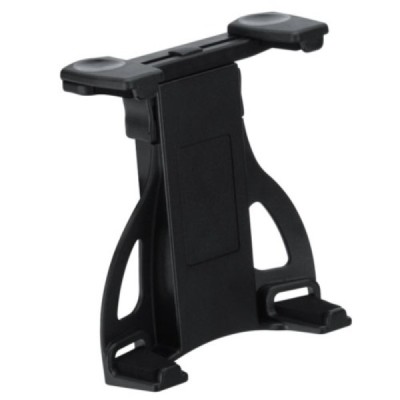 Melns universāls autoturētājs, planšetdatoriem, stiprināms pie atzveltnes (pie galvas atzveltņa kājiņas) / Vacins.lv