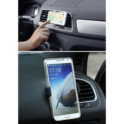 Kompaktiškas juodas automobilinis laikiklis (į vėdinimo groteles) / Priedai.lt