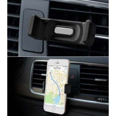 Kompaktiškas juodas automobilinis laikiklis (į vėdinimo groteles) / Priedai.lt