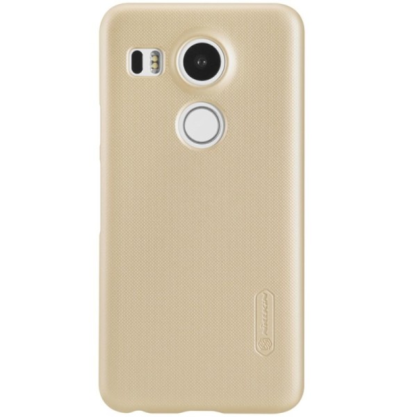 „Nillkin“ Frosted Shield apvalks - zelta + ekrāna aizsargplēve (Nexus 5X)