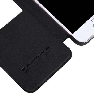 Greznais „Nillkin“ Qin sērijas ādas atvērams melns HTC One A9 maciņš / Vacins.lv