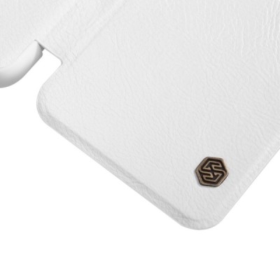 Greznais „Nillkin“ Qin sērijas ādas atvērams balts HTC One A9 maciņš / Vacins.lv