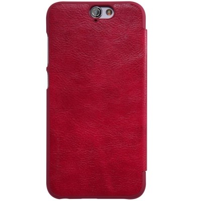 Greznais „Nillkin“ Qin sērijas ādas atvērams sarkans HTC One A9 maciņš / Vacins.lv