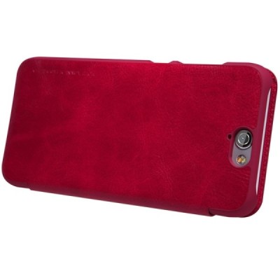 Greznais „Nillkin“ Qin sērijas ādas atvērams sarkans HTC One A9 maciņš / Vacins.lv