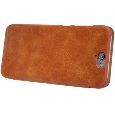 Greznais „Nillkin“ Qin sērijas ādas atvērams brūns HTC One A9 maciņš / Vacins.lv