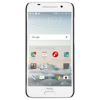 HTC One A9 Nillkin Frosted Shield melns plastmasas apvalks + ekrāna aizsargplēve / Vacins.lv