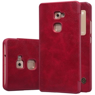 Prabangus „Nillkin“ Qin serijos raudonas odinis atverčiamas Huawei Mate S dėklas - knygutė / Priedai.lt