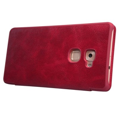 Prabangus „Nillkin“ Qin serijos raudonas odinis atverčiamas Huawei Mate S dėklas - knygutė / Priedai.lt