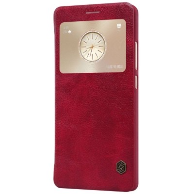 Prabangus „Nillkin“ Qin serijos raudonas odinis atverčiamas Huawei Mate S dėklas - knygutė / Priedai.lt