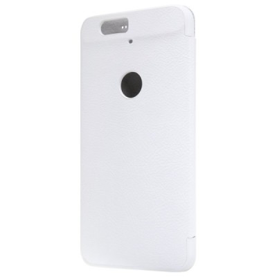 Prabangus „Nillkin“ Qin serijos baltas odinis atverčiamas Huawei Nexus 6P dėklas / Priedai.lt