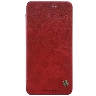 Prabangus „Nillkin“ Qin serijos raudonas odinis atverčiamas Huawei Nexus 6P dėklas / Priedai.lt