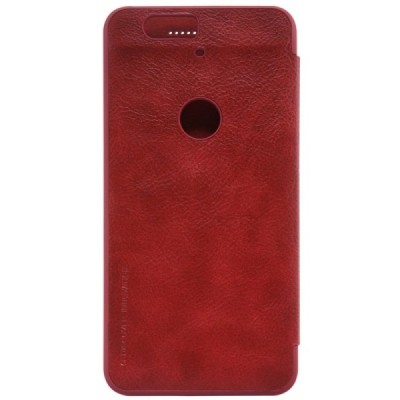 Prabangus „Nillkin“ Qin serijos raudonas odinis atverčiamas Huawei Nexus 6P dėklas / Priedai.lt
