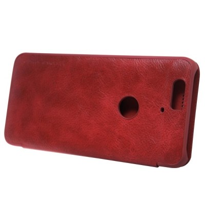 Prabangus „Nillkin“ Qin serijos raudonas odinis atverčiamas Huawei Nexus 6P dėklas / Priedai.lt