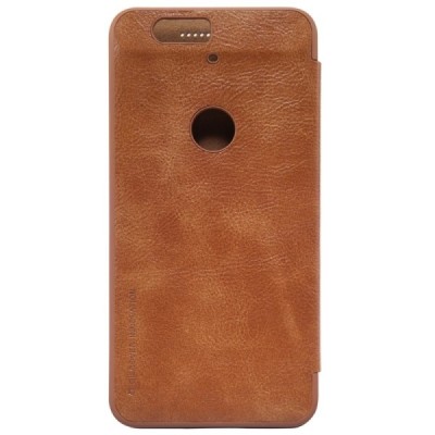 Greznais „Nillkin“ Qin sērijas ādas atvērams brūns Huawei Nexus 6P maciņš (maks) / Vacins.lv