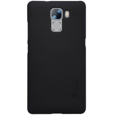Huawei Honor 7 Nillkin Frosted Shield melns plastmasas apvalks + ekrāna aizsargplēve / Vacins.lv