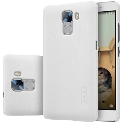 Huawei Honor 7 Nillkin Frosted Shield balts plastmasas apvalks + ekrāna aizsargplēve / Vacins.lv