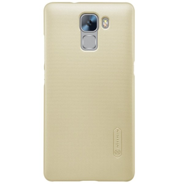 „Nillkin“ Frosted Shield dėklas - auksinis + apsauginė ekrano plėvelė (Honor 7)