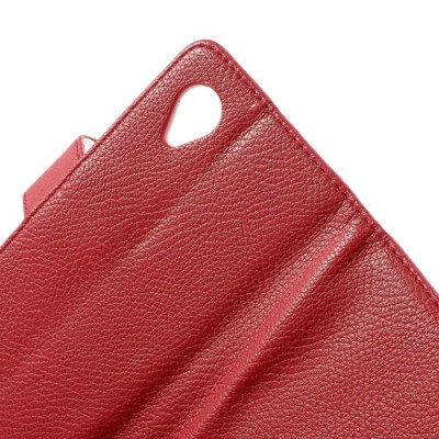 „Litchi“ odinis raudonas LG Nexus 5 E980 dėklas - piniginė / Priedai.lt