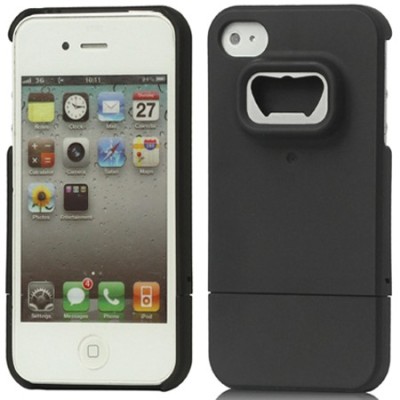 Plastmasas Apple iPhone 4, 4S apvalks ar iebūvētu pudeles attaisāmo / Vacins.lv
