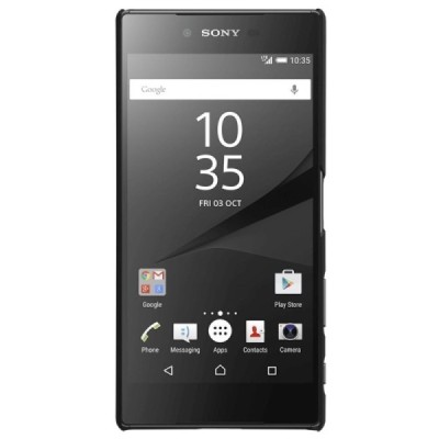 Sony Xperia Z5 Premium Nillkin Frosted Shield melns plastmasas apvalks + ekrāna aizsargplēve / Vacins.lv