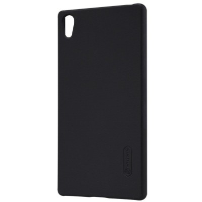 Sony Xperia Z5 Premium Nillkin Frosted Shield melns plastmasas apvalks + ekrāna aizsargplēve / Vacins.lv