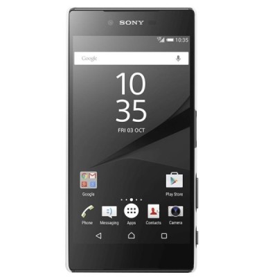 Sony Xperia Z5 Premium Nillkin Frosted Shield baltas plastikinis dėklas + apsauginė ekrano plėvelė / Priedai.lt