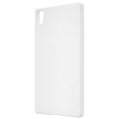 Sony Xperia Z5 Premium Nillkin Frosted Shield baltas plastikinis dėklas + apsauginė ekrano plėvelė / Priedai.lt