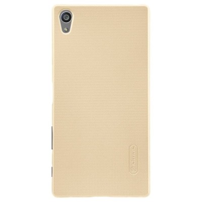 Sony Xperia Z5 Premium Nillkin Frosted Shield zelta plastmasas apvalks + ekrāna aizsargplēve / Vacins.lv