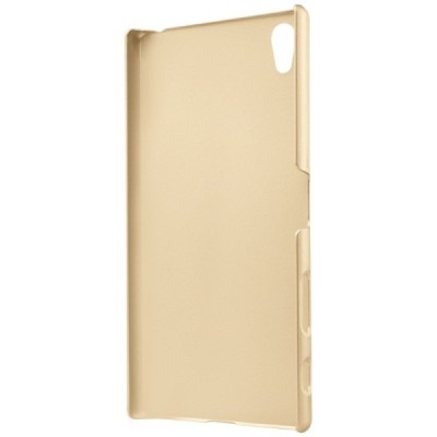 Sony Xperia Z5 Premium Nillkin Frosted Shield zelta plastmasas apvalks + ekrāna aizsargplēve / Vacins.lv