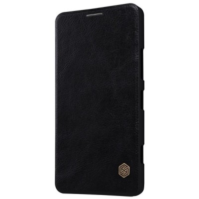 Greznais „Nillkin“ Qin sērijas ādas atvērams melns Microsoft Lumia 950 maciņš (maks) / Vacins.lv