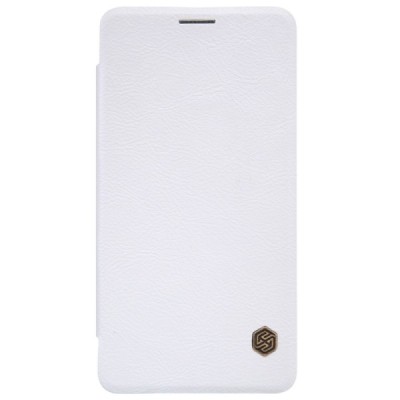 Prabangus „Nillkin“ Qin serijos baltas odinis atverčiamas Microsoft Lumia 950 dėklas / Priedai.lt