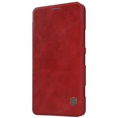 Prabangus „Nillkin“ Qin serijos raudonas odinis atverčiamas Microsoft Lumia 950 dėklas / Priedai.lt