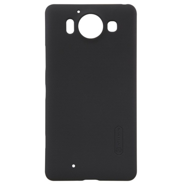 „Nillkin“ Frosted Shield dėklas - juodas + apsauginė ekrano plėvelė (Lumia 950)