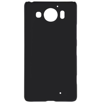 Microsoft Lumia 950 Nillkin Frosted Shield juodas plastikinis dėklas + apsauginė ekrano plėvelė / Priedai.lt