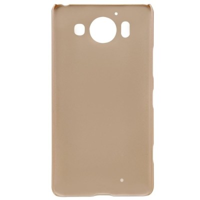 Microsoft Lumia 950 Nillkin Frosted Shield zelta plastmasas apvalks + ekrāna aizsargplēve / Vacins.lv