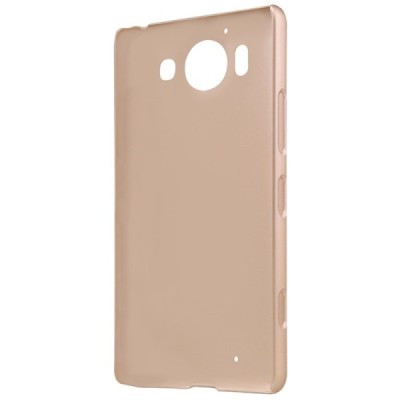 Microsoft Lumia 950 Nillkin Frosted Shield zelta plastmasas apvalks + ekrāna aizsargplēve / Vacins.lv
