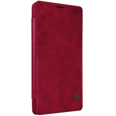 Greznais „Nillkin“ Qin sērijas ādas atvērams sarkans Microsoft Lumia 950 XL maciņš (maks) / Vacins.lv