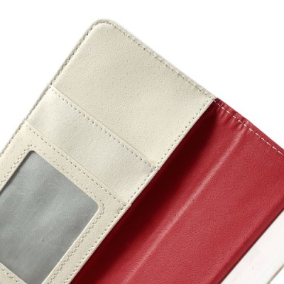 „Litchi“ odinis baltas LG Nexus 5 E980 dėklas - piniginė / Priedai.lt