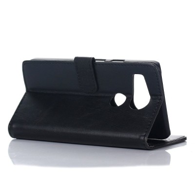 LG Nexus 5X atvēramais ādas melns retro maciņš (maks) / Vacins.lv