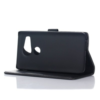 LG Nexus 5X atvēramais ādas melns retro maciņš (maks) / Vacins.lv