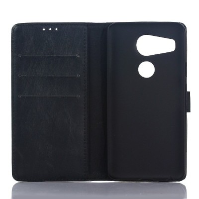 LG Nexus 5X atvēramais ādas melns retro maciņš (maks) / Vacins.lv